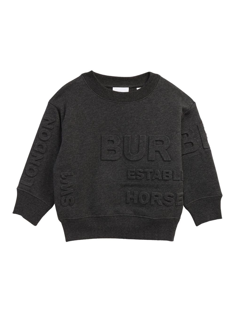 NWT Burberry Kids Girls Boys Gray Alven Embossed Sweater Size 4Y